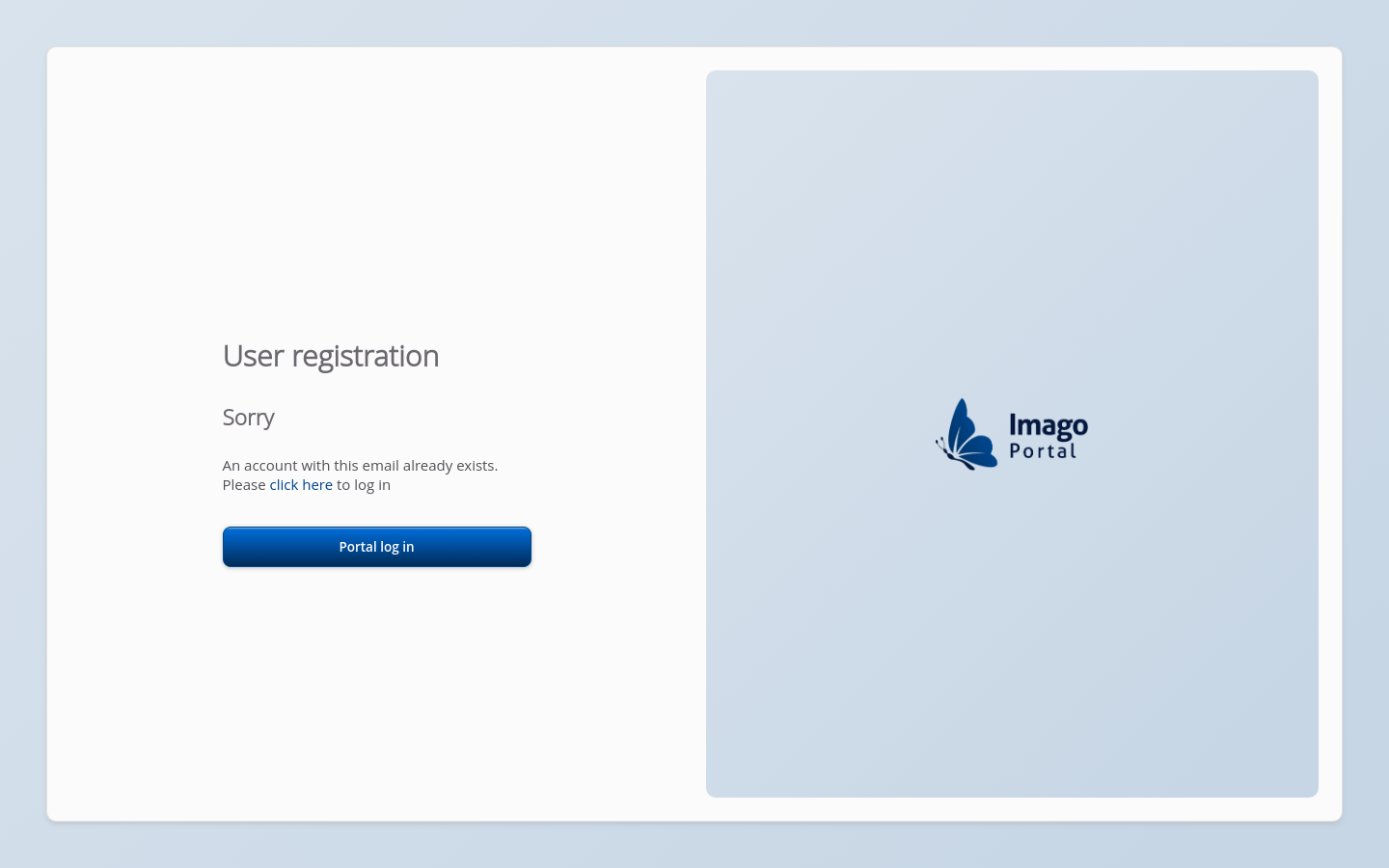 Anonymous > 10 Registered email exists message